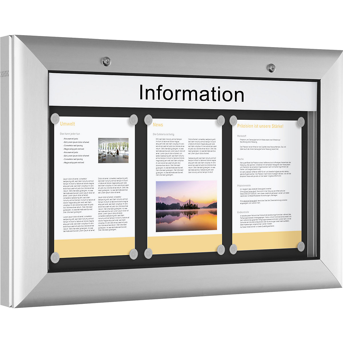 Vitrine para interiores e exteriores