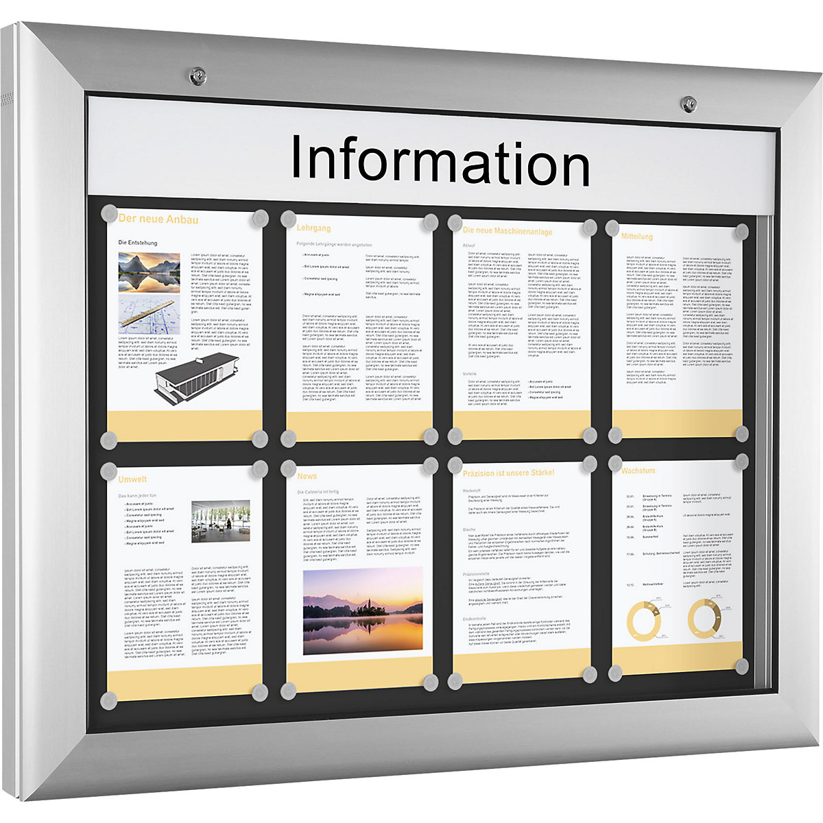 Vitrine para interiores e exteriores