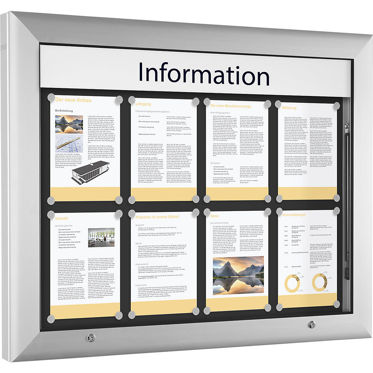 Vitrine para interiores e exteriores