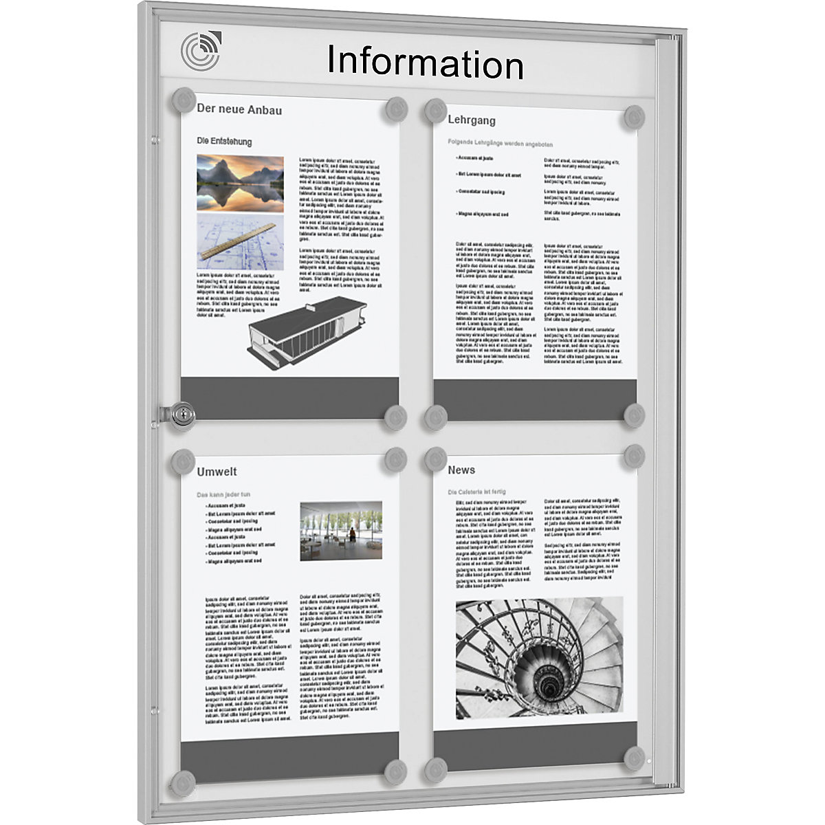 Vitrine para interiores