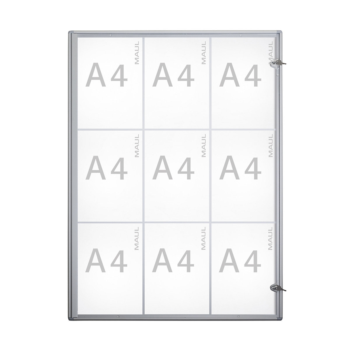 Vitrine, profundidade exterior de 27 mm - MAUL