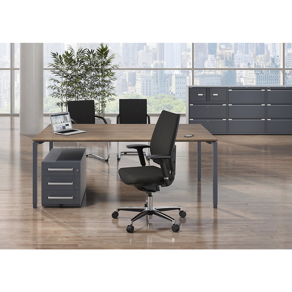 Bloco de gavetas móvel Note™, com 3 gavetas universais – BISLEY (Imagem do produto 2)-1