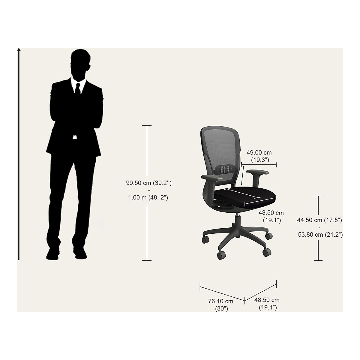 Cadeira giratória de escritório MOTION (Imagem do produto 14)-13