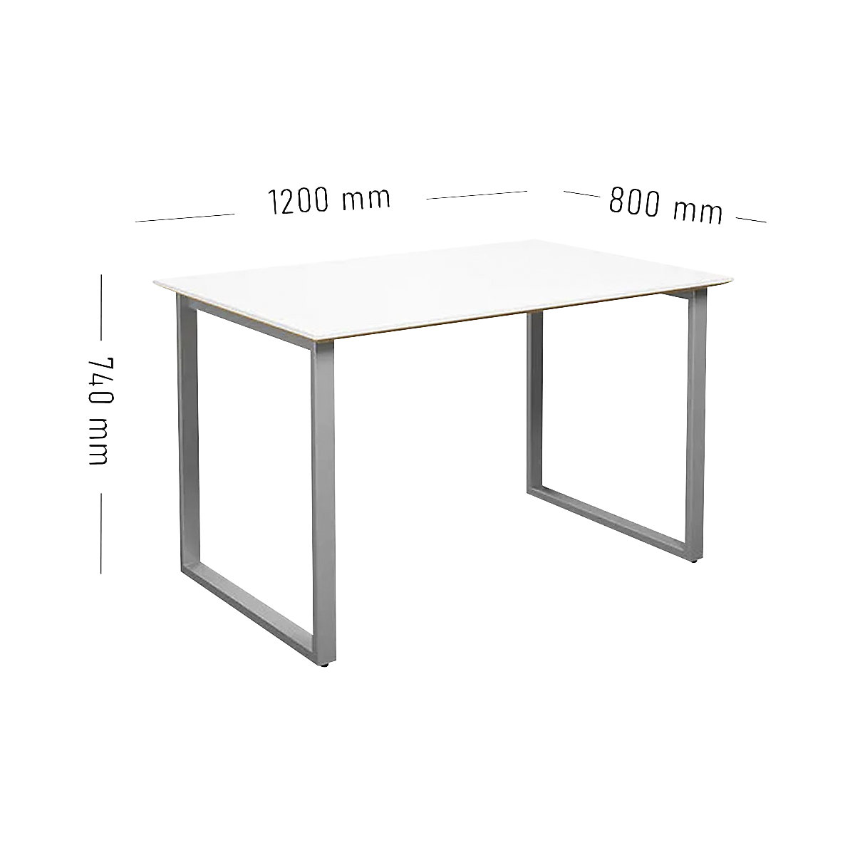 Mesa multiusos DUO-O Trend, tampo reto (Imagem do produto 2)-1