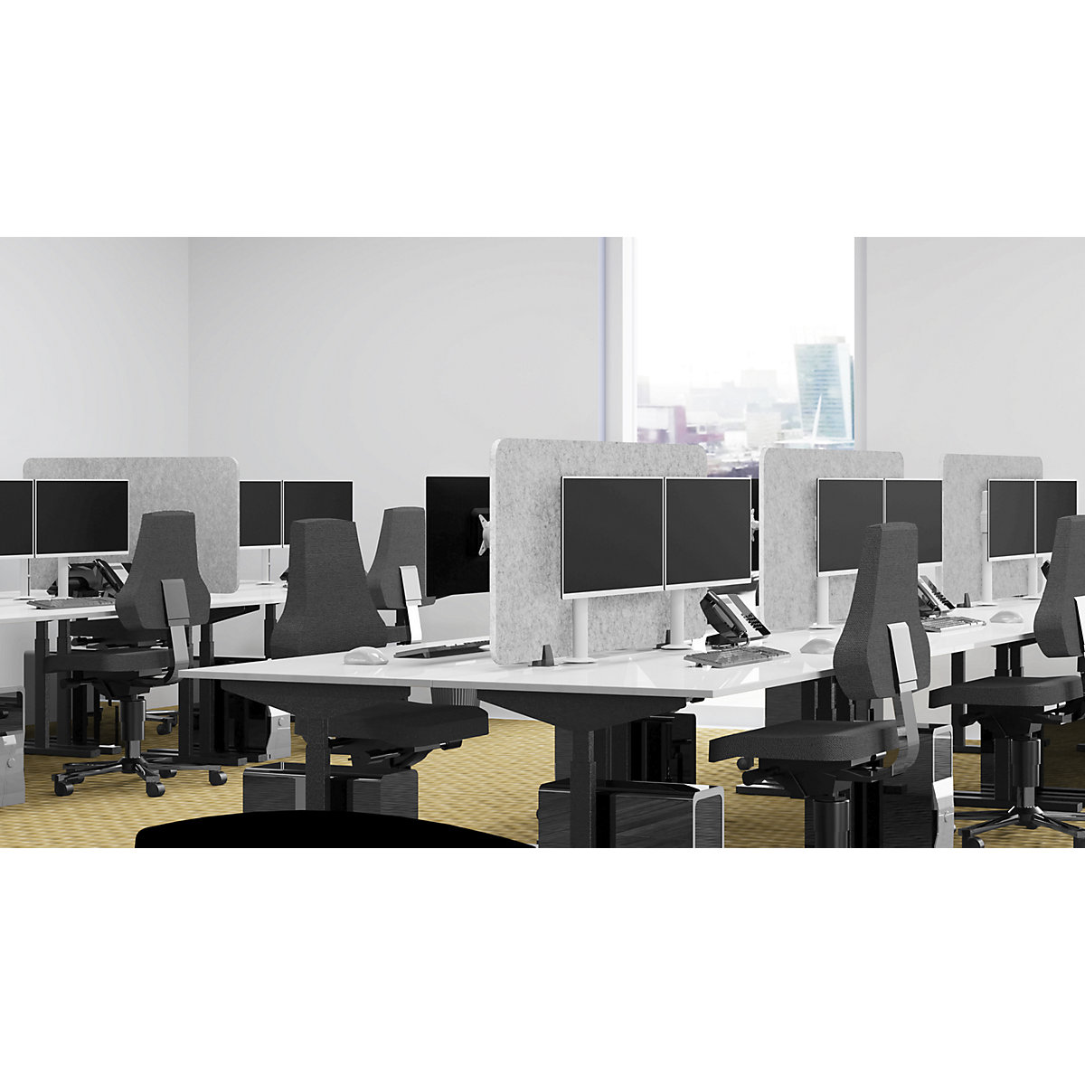 Divisória acústica para mesa – eurokraft basic (Imagem do produto 2)-1