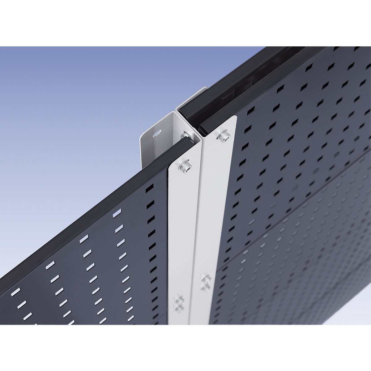 Parede separadora com placas perfuradas, altura 1845 mm – eurokraft pro (Imagem do produto 2)-1