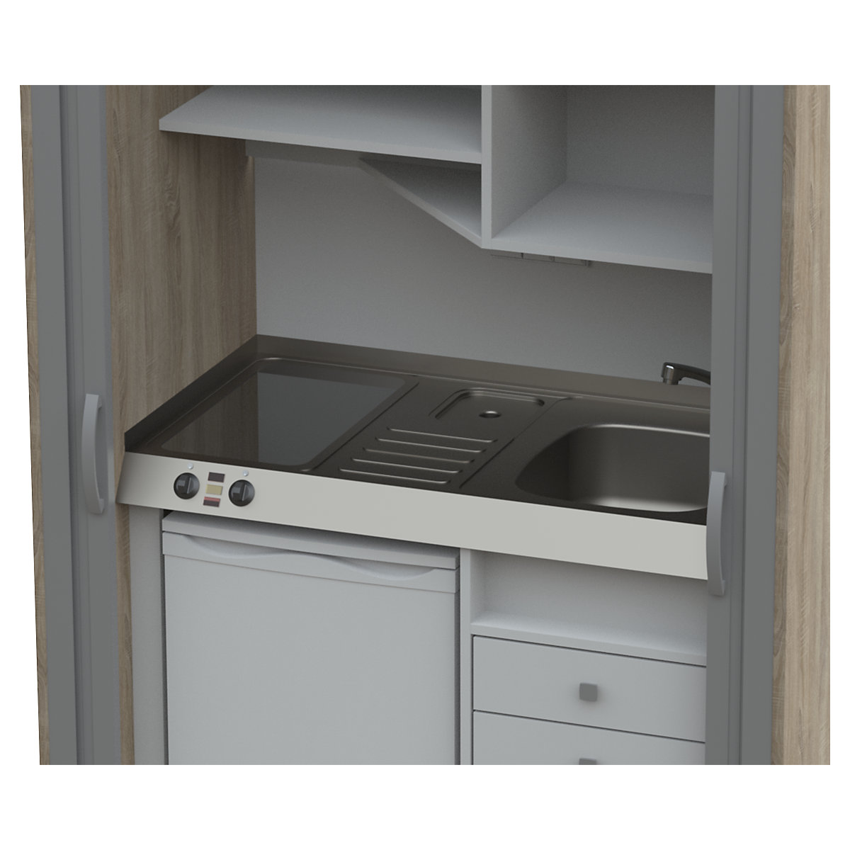 Cozinha-armário com frente em persianas (Imagem do produto 3)-2