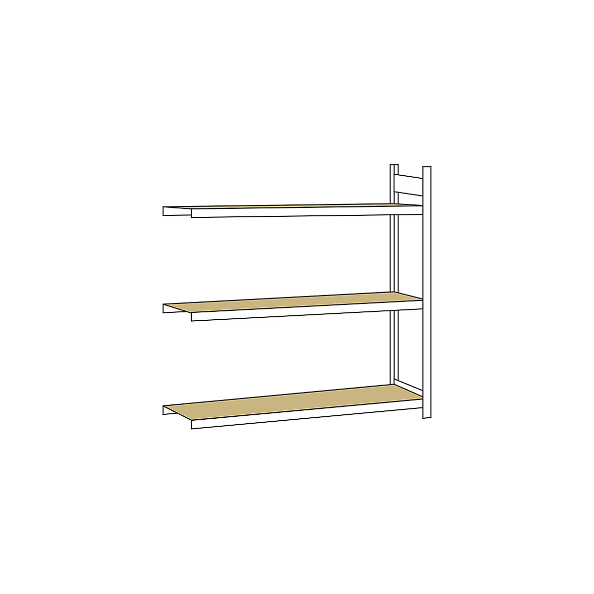 Estantería amplia, con tableros de aglomerado, altura 2000 mm &ndash; SCHULTE