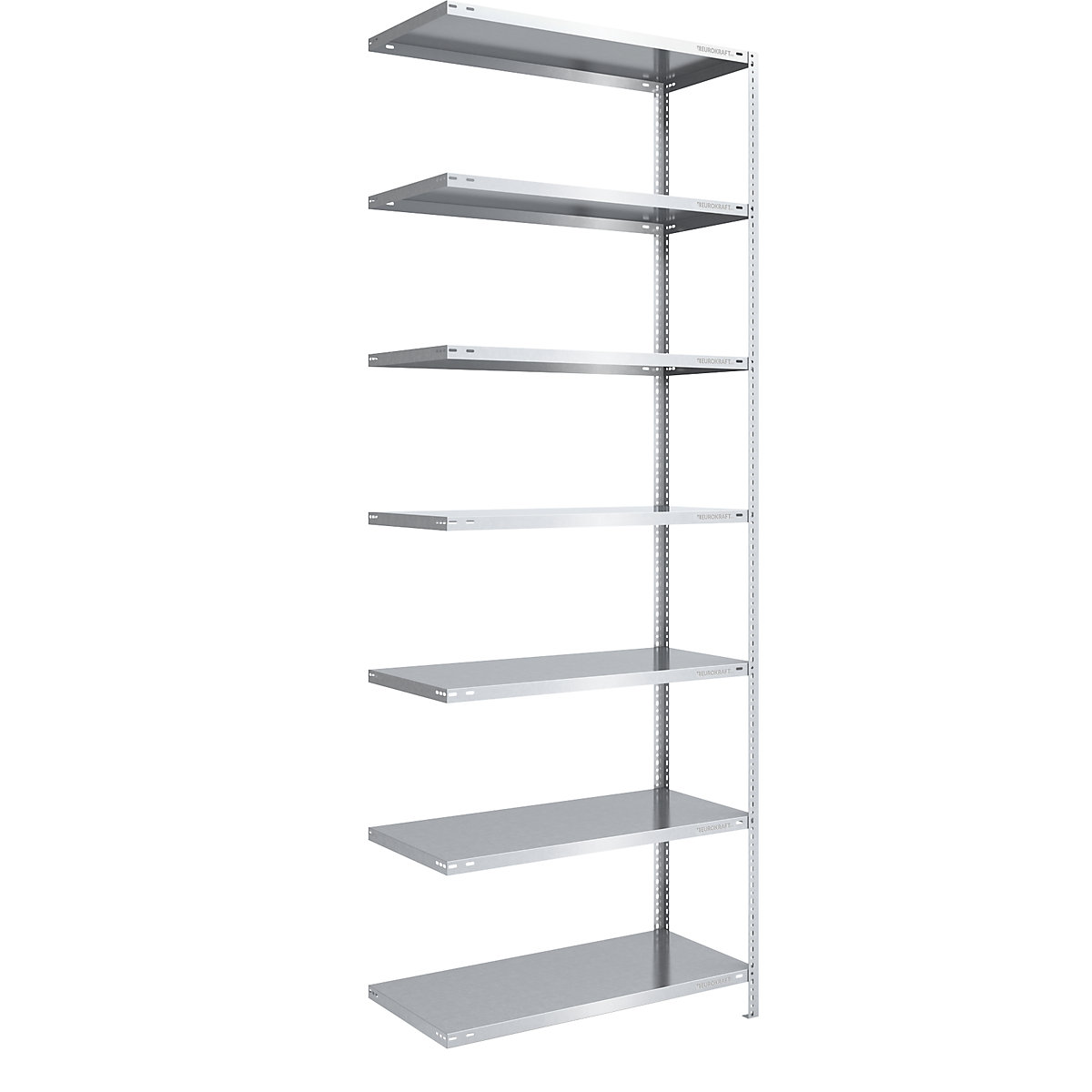 Estantería atornillable, construcción ligera, galvanizada &ndash; eurokraft pro