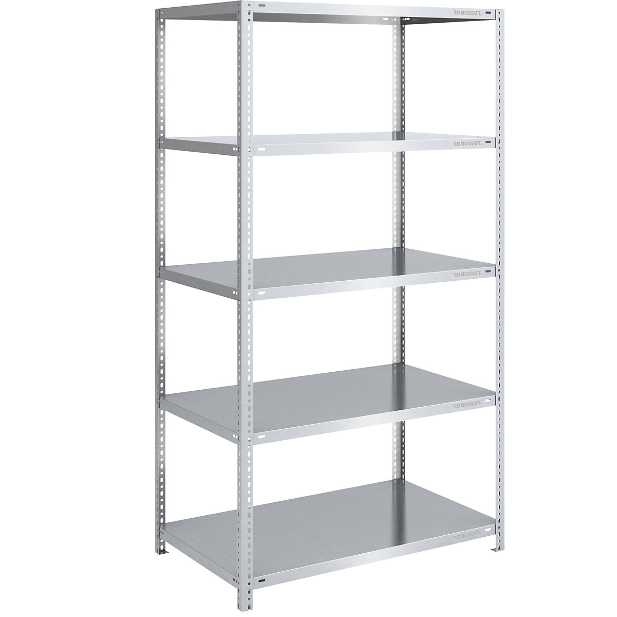 Estantería atornillable de almacén, galvanizada, semipesada &ndash; eurokraft pro