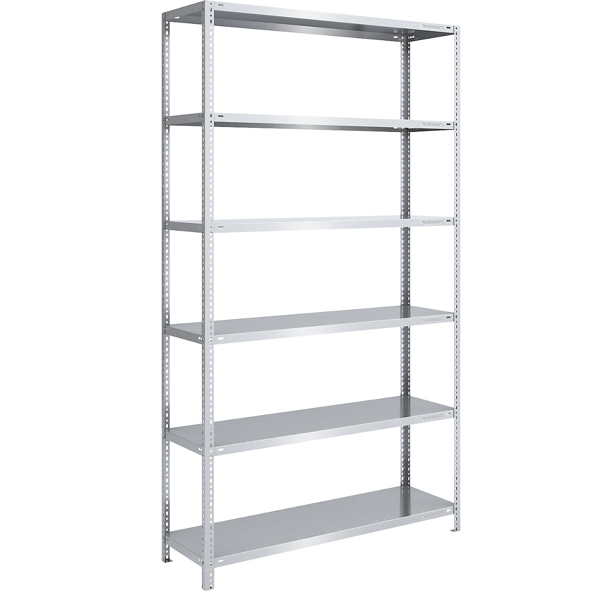 Estantería atornillable de almacén, galvanizada, semipesada &ndash; eurokraft pro