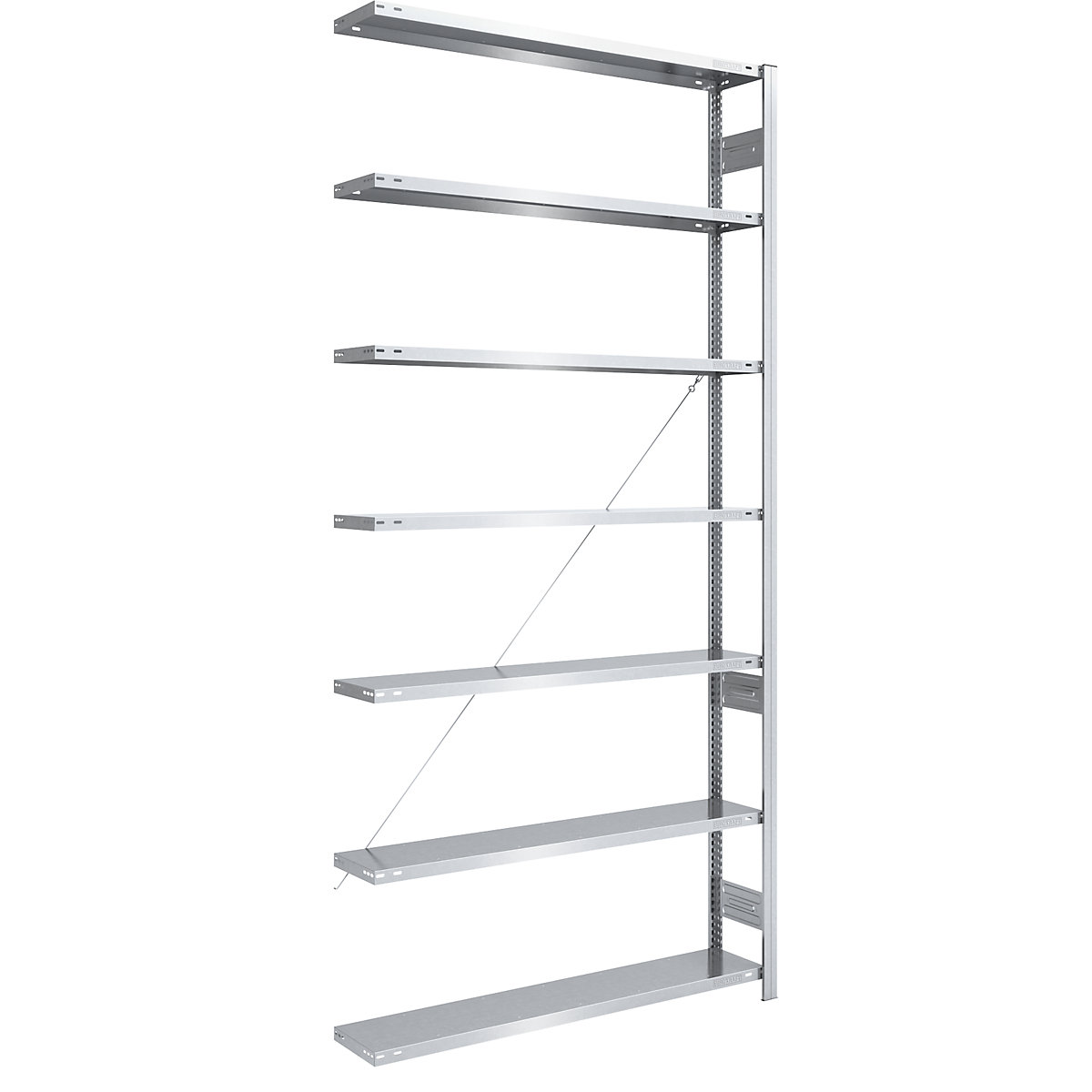 Estantería ensamblable amplia, galvanizada &ndash; eurokraft pro