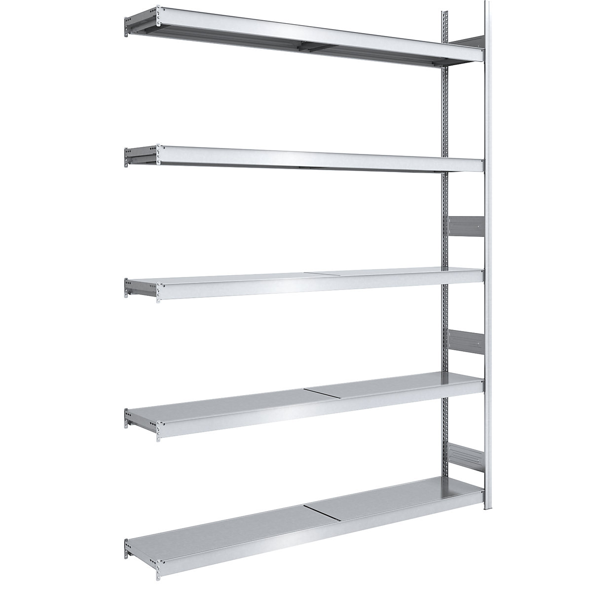 hofe – Estantería ensamblable amplia, galvanizada, A x P de las baldas 2000 x 400 mm, estantería de ampliación, 5 baldas de acero, altura 3000 mm