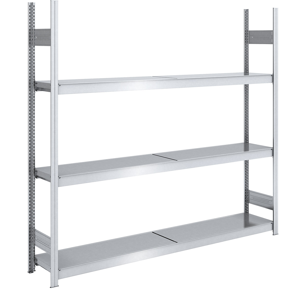 hofe – Estantería ensamblable amplia, galvanizada, A x P de las baldas 2000 x 400 mm, estantería básica, 3 baldas de acero, altura 2000 mm