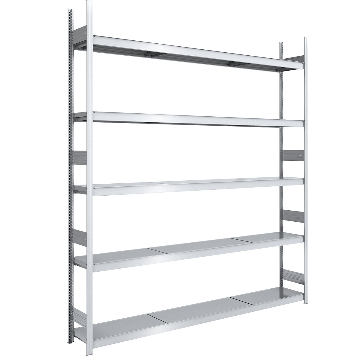 hofe – Estantería ensamblable amplia, galvanizada, A x P de las baldas 2500 x 400 mm, estantería básica, 5 baldas de acero, altura 3000 mm