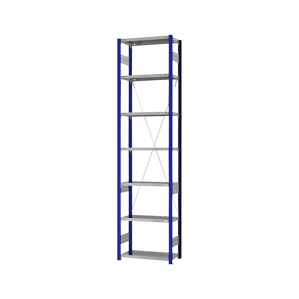 Estantería ensamblable de almacén, RAL 5010, construcción ligera &ndash; eurokraft pro
