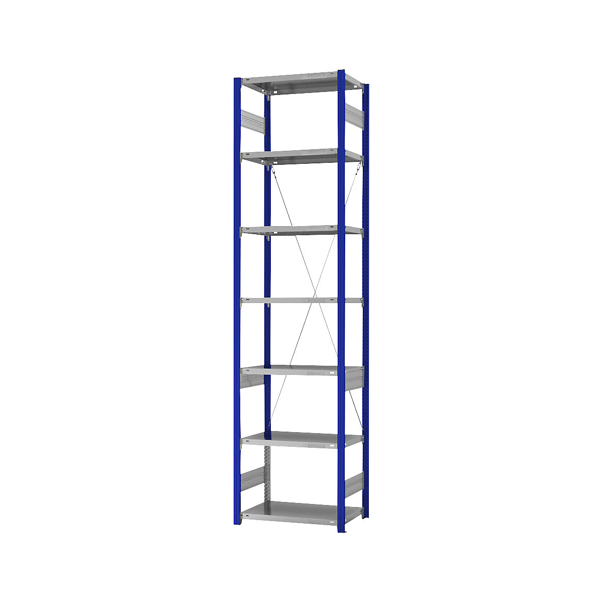 Estantería ensamblable de almacén, RAL 5010, construcción ligera &ndash; eurokraft pro