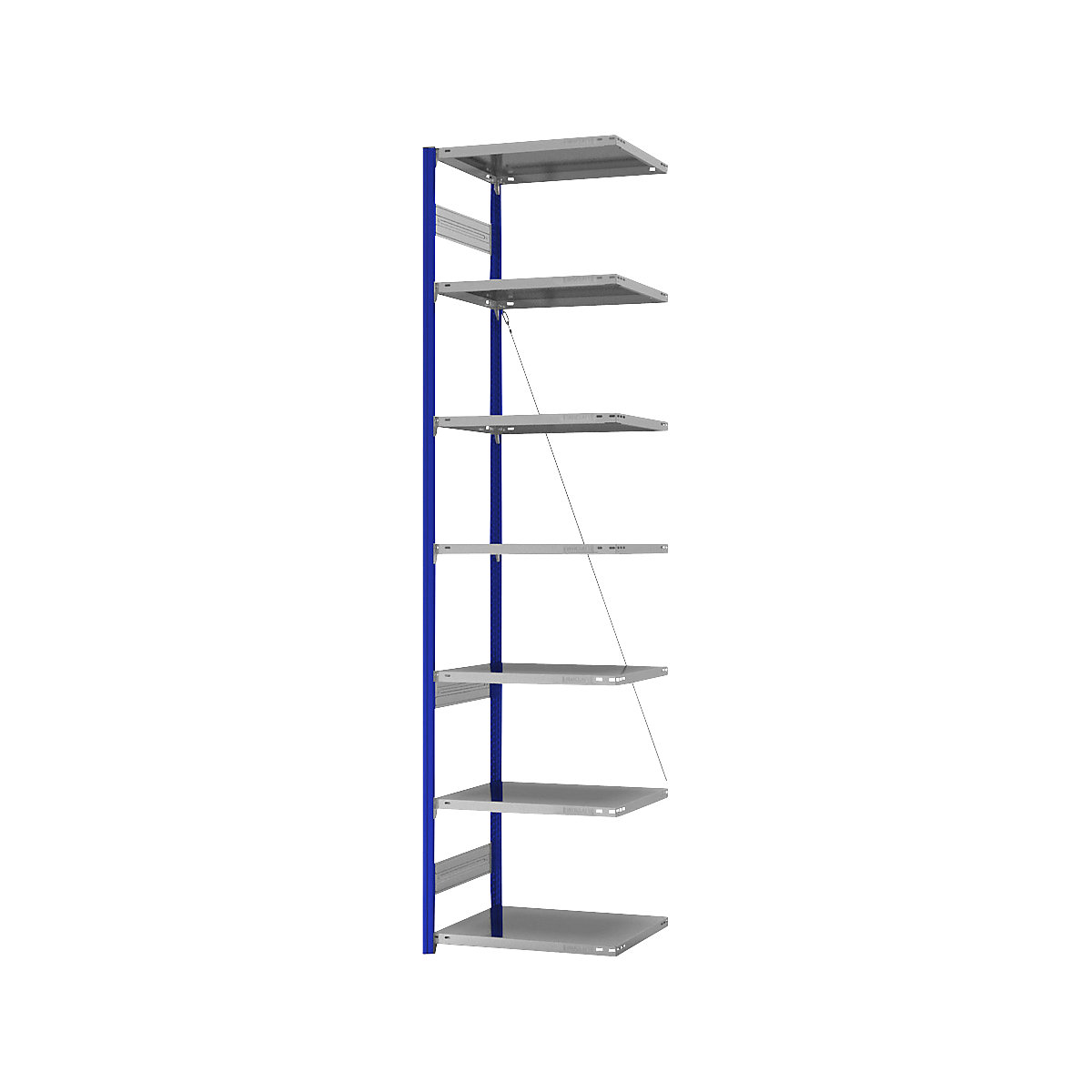 Estantería ensamblable de almacén, RAL 5010, construcción ligera &ndash; eurokraft pro