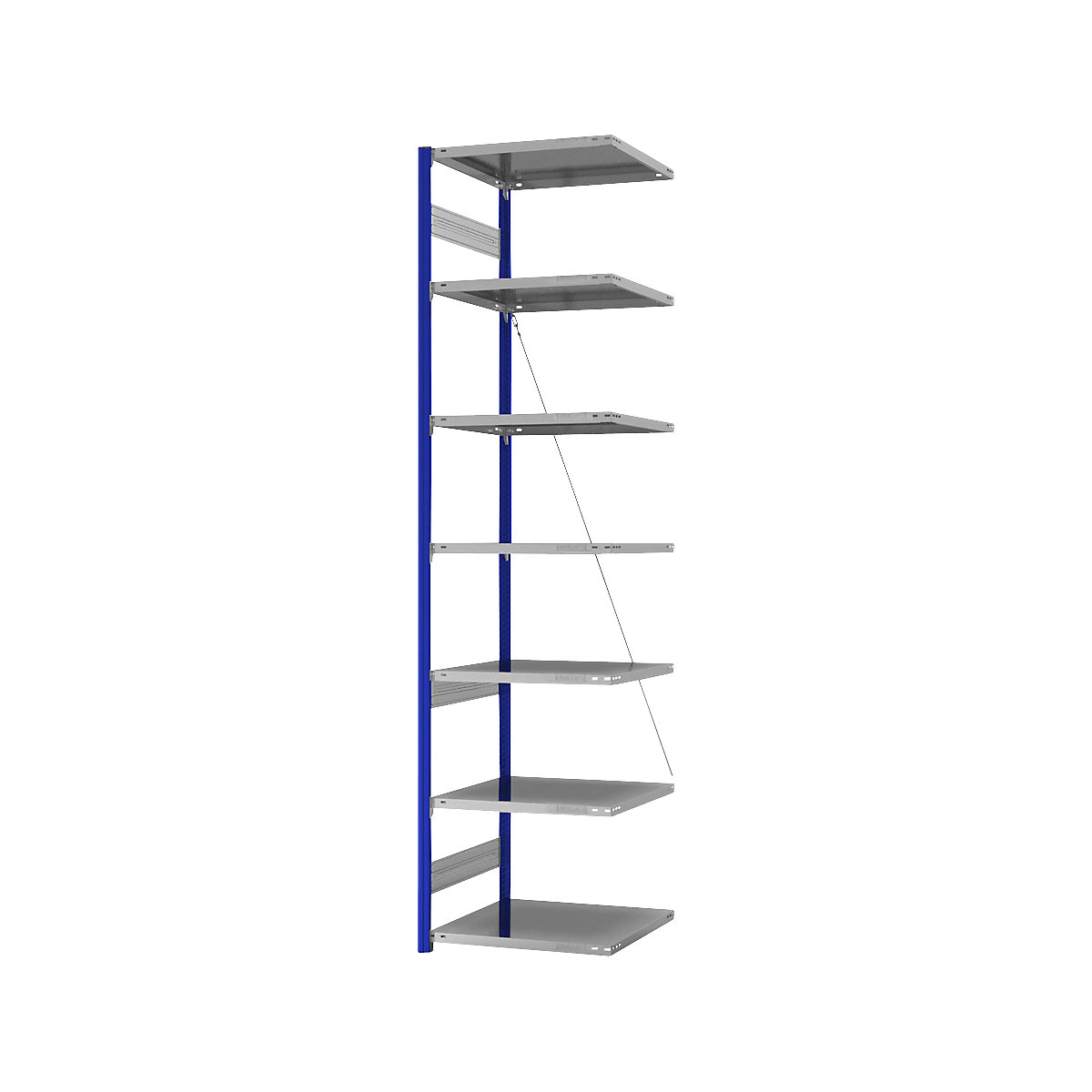 Estantería ensamblable de almacén, RAL 5010, construcción ligera &ndash; eurokraft pro