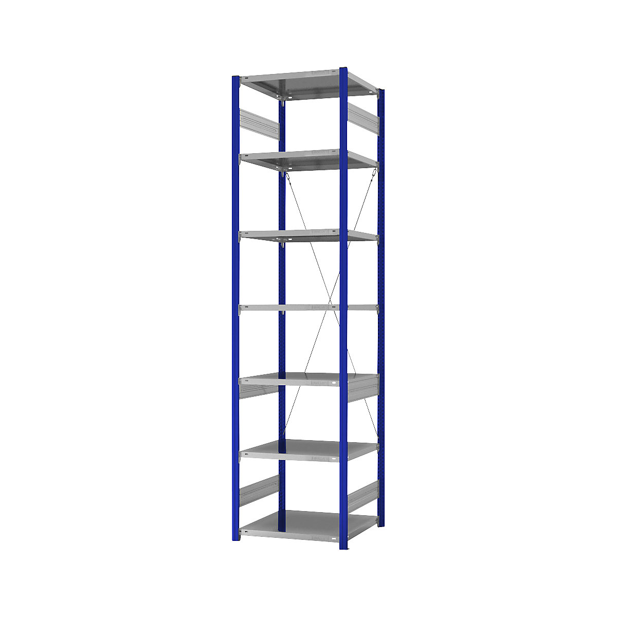 Estantería ensamblable de almacén, RAL 5010, construcción ligera &ndash; eurokraft pro