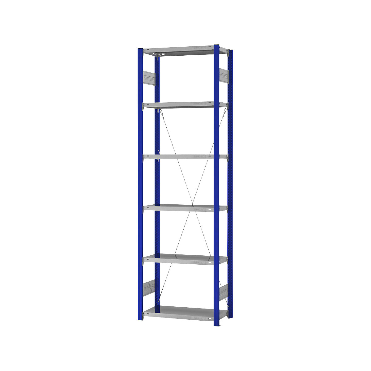 Estantería ensamblable de almacén, RAL 5010, construcción ligera &ndash; eurokraft pro