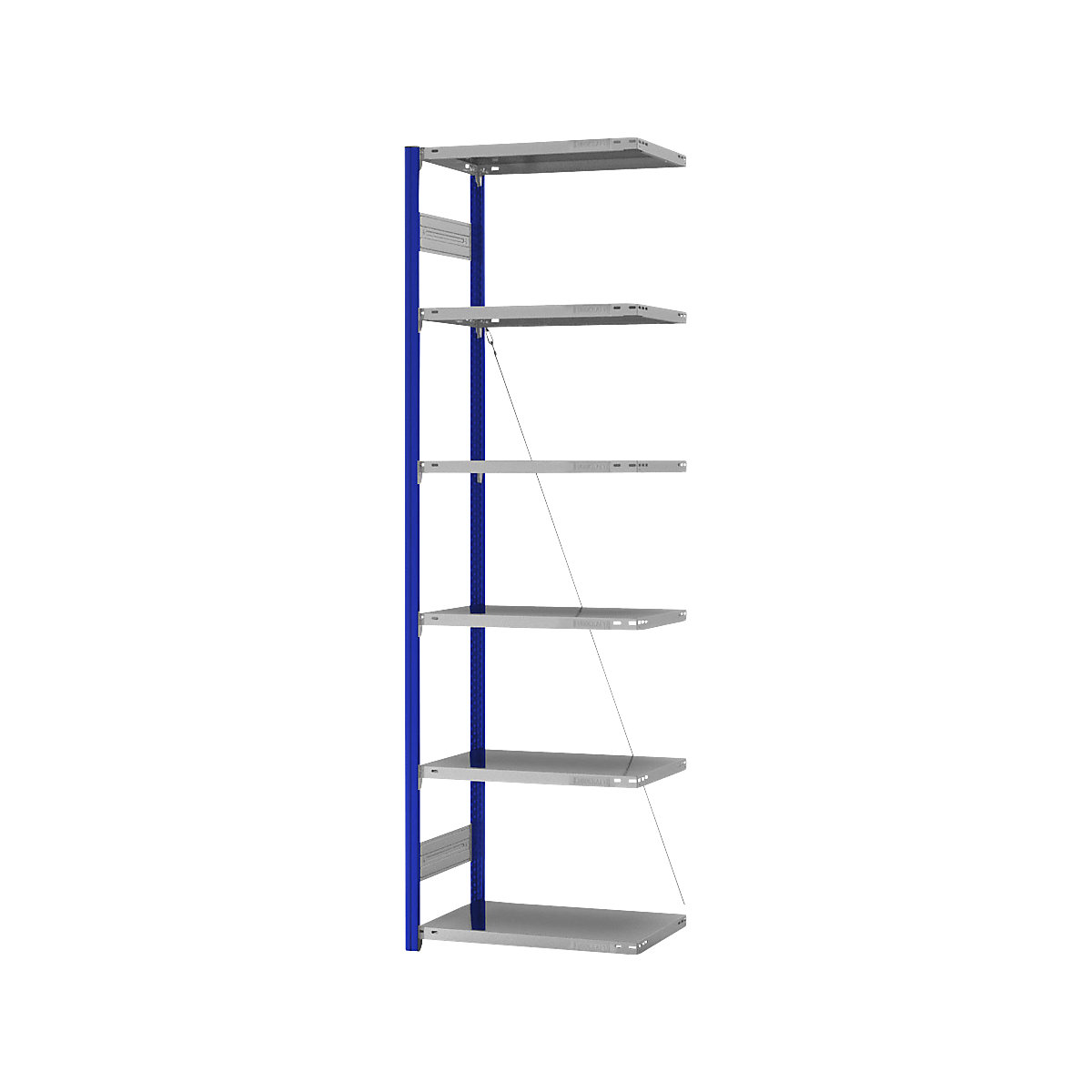 Estantería ensamblable de almacén, RAL 5010, construcción ligera &ndash; eurokraft pro