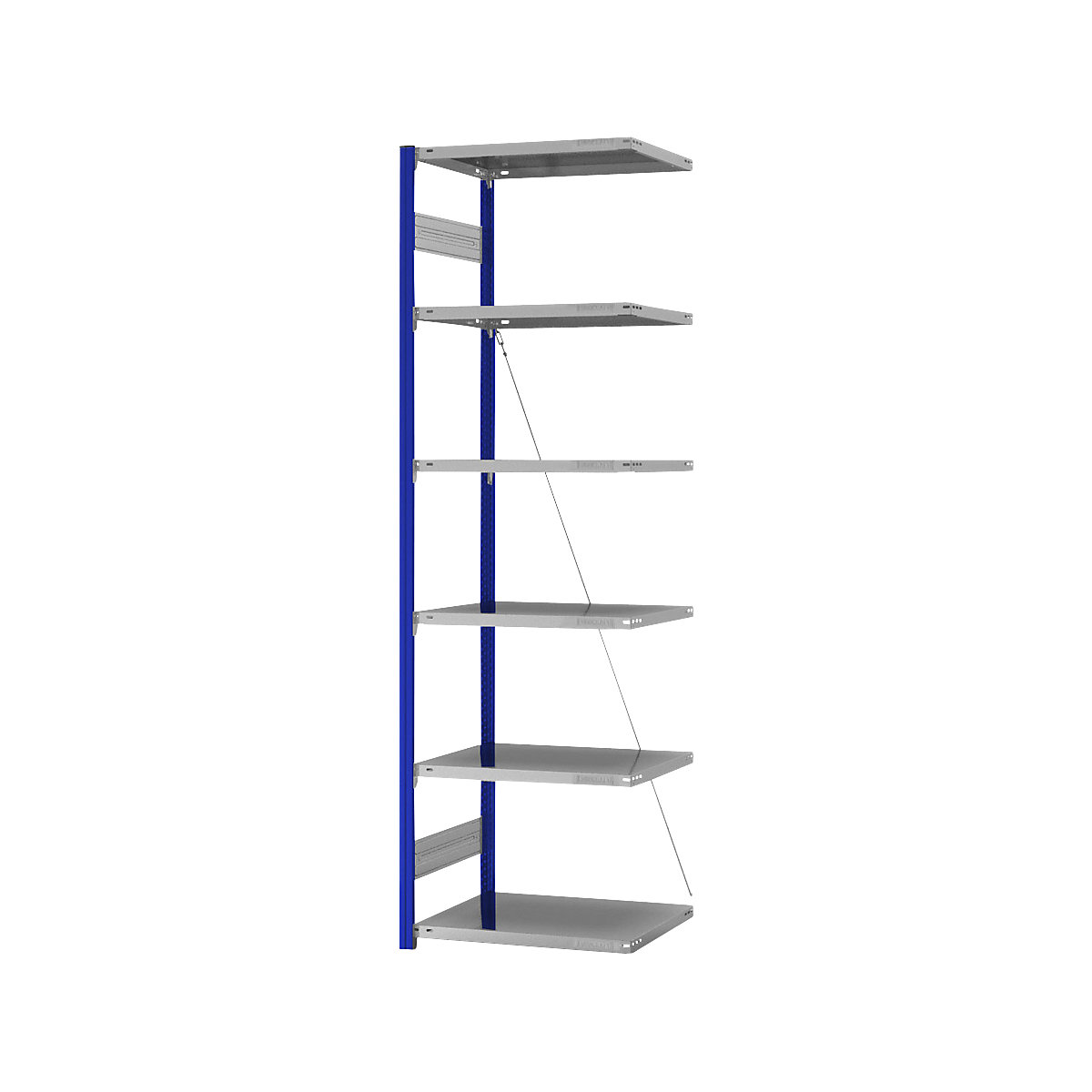 Estantería ensamblable de almacén, RAL 5010, construcción ligera &ndash; eurokraft pro