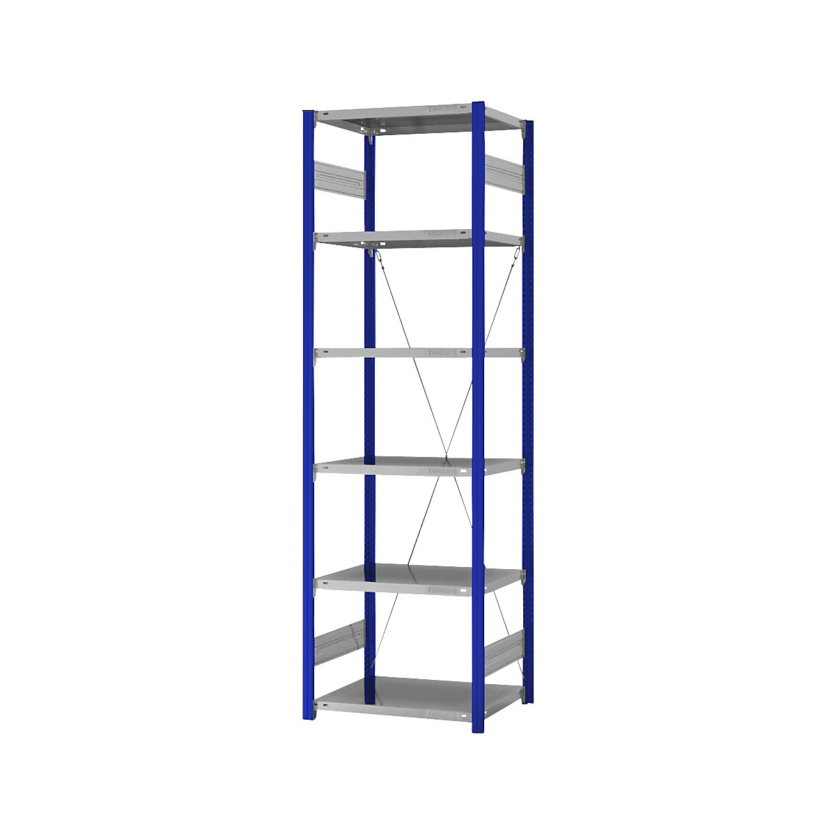 Estantería ensamblable de almacén, RAL 5010, construcción ligera &ndash; eurokraft pro