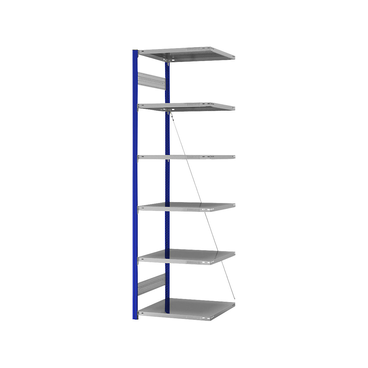Estantería ensamblable de almacén, RAL 5010, construcción ligera &ndash; eurokraft pro