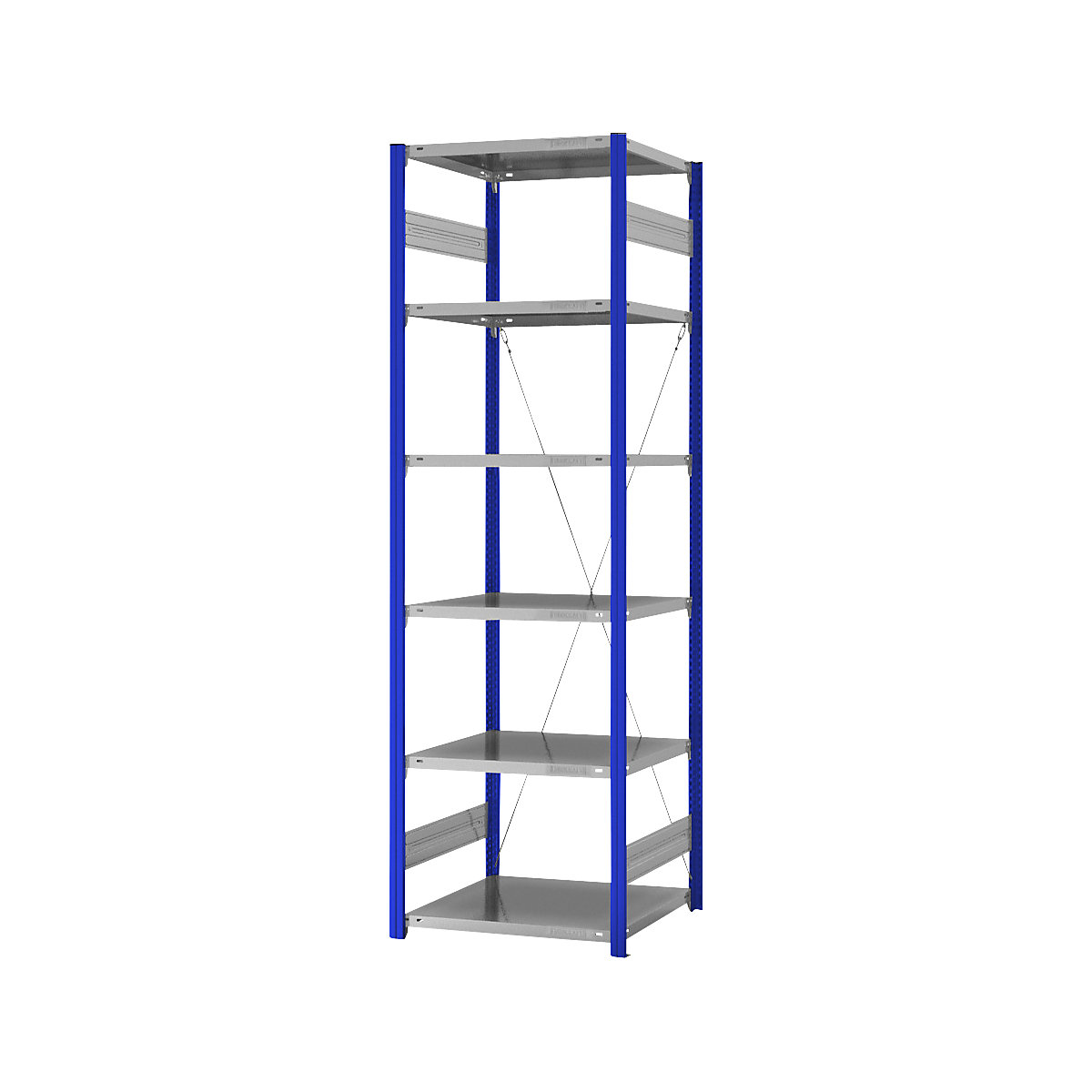 Estantería ensamblable de almacén, RAL 5010, construcción ligera &ndash; eurokraft pro