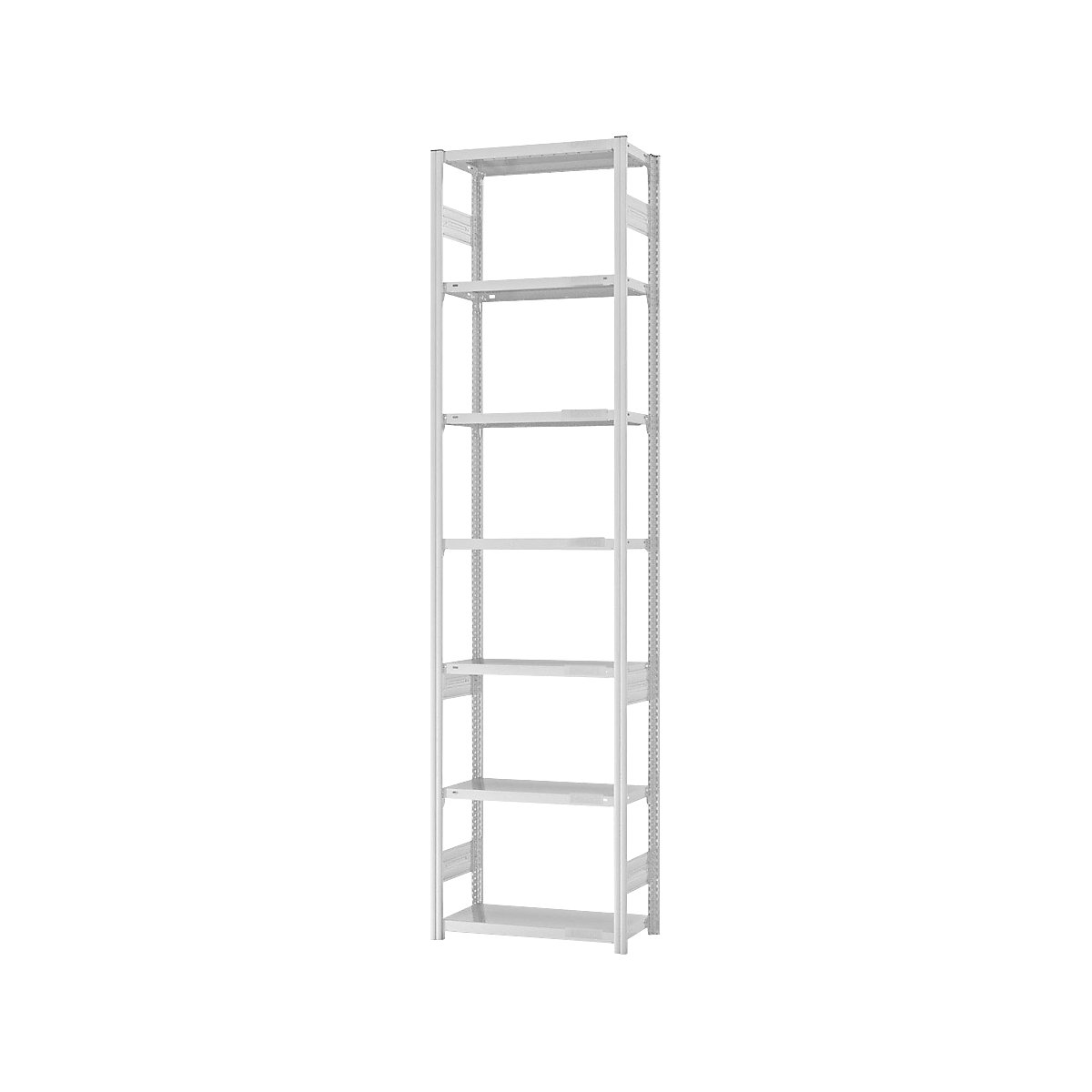 Estantería ensamblable de almacén, RAL 7035, construcción ligera &ndash; eurokraft pro