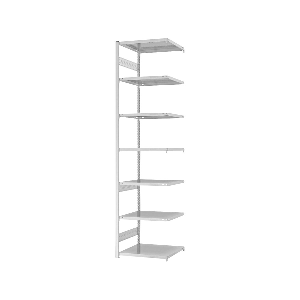 Estantería ensamblable de almacén, RAL 7035, construcción ligera &ndash; eurokraft pro