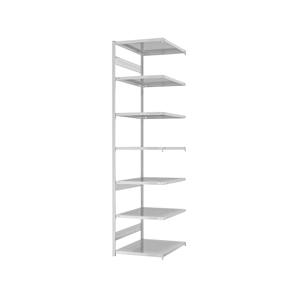 Estantería ensamblable de almacén, RAL 7035, construcción ligera &ndash; eurokraft pro