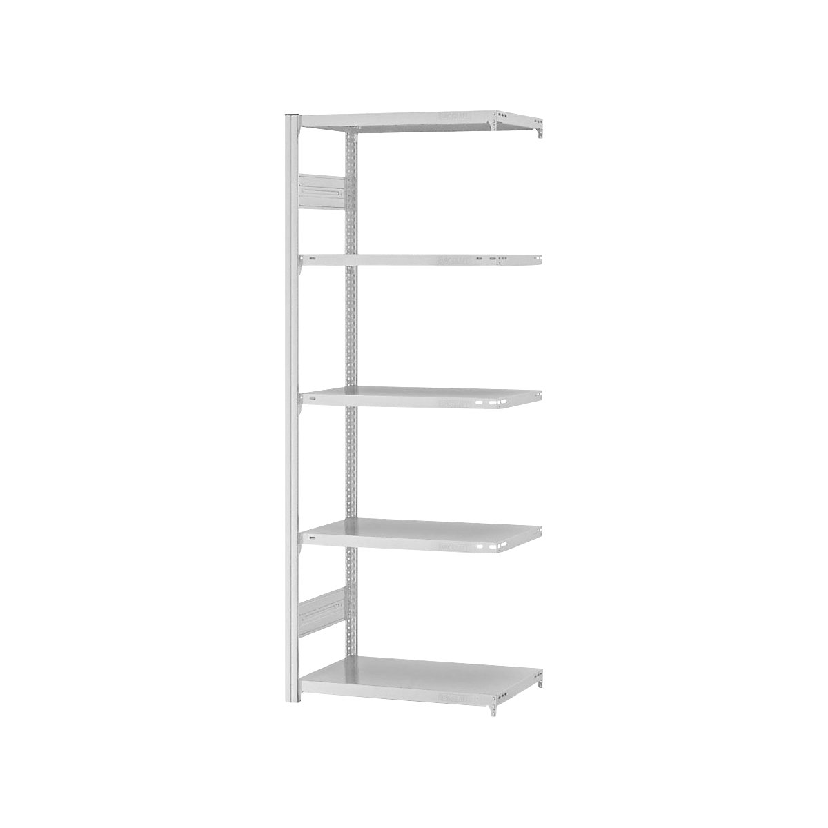 Estantería ensamblable de almacén, RAL 7035, construcción ligera &ndash; eurokraft pro