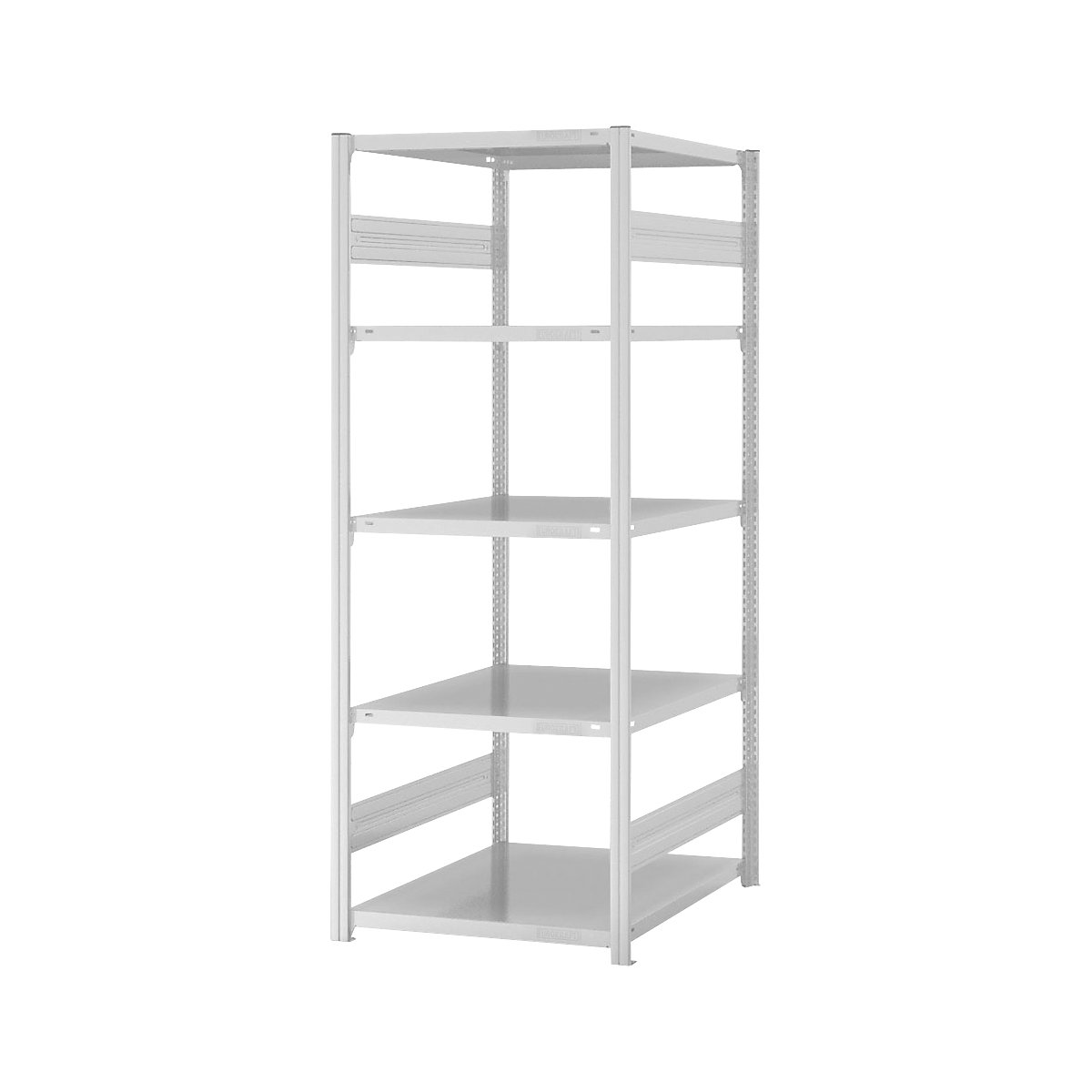 Estantería ensamblable de almacén, RAL 7035, construcción ligera &ndash; eurokraft pro