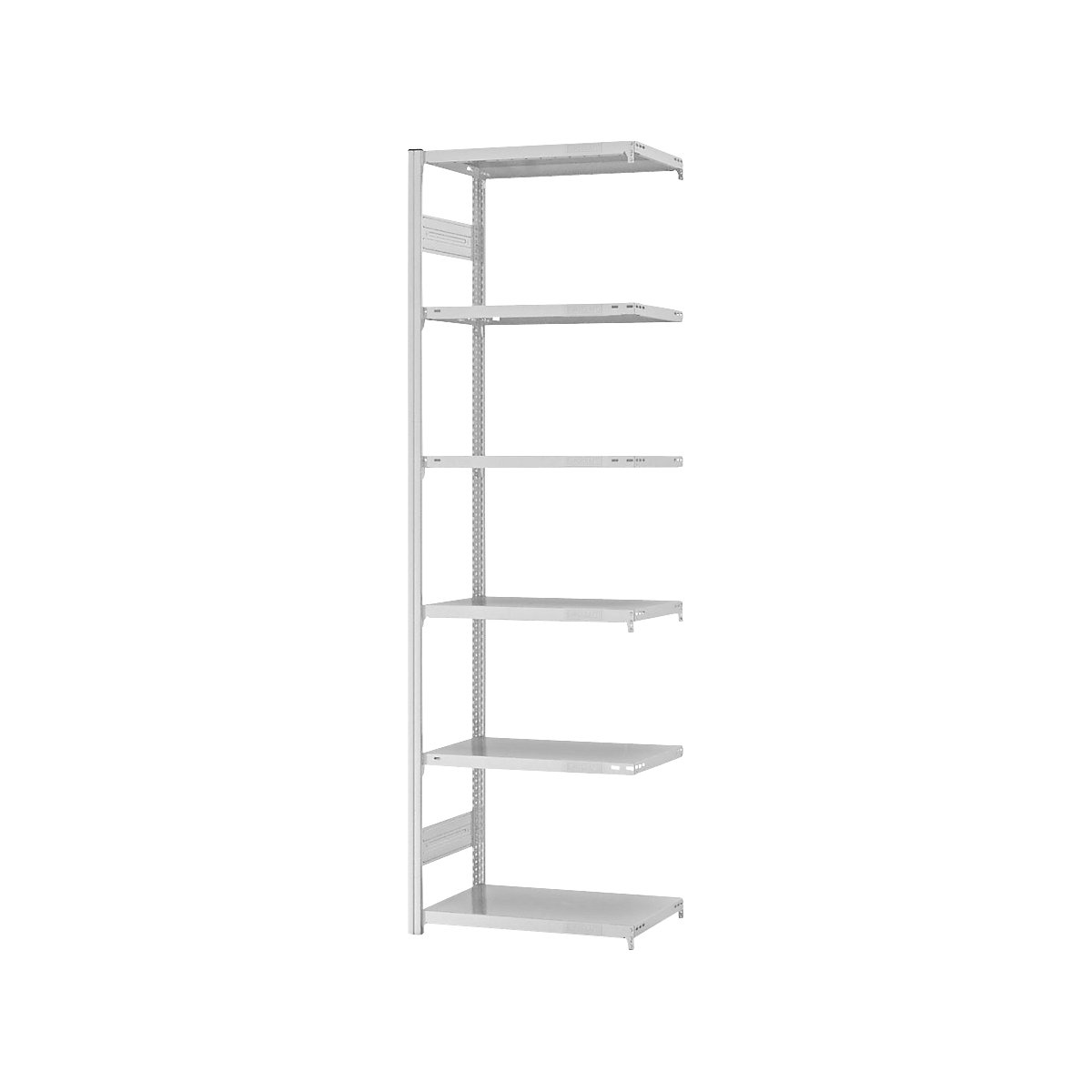 Estantería ensamblable de almacén, RAL 7035, construcción ligera &ndash; eurokraft pro