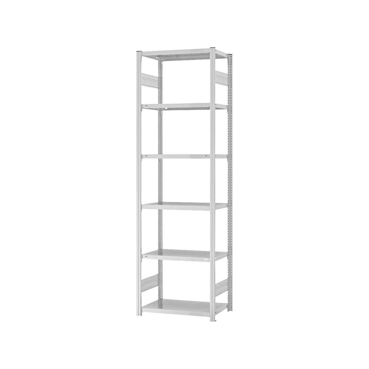Estantería ensamblable de almacén, RAL 7035, construcción ligera &ndash; eurokraft pro