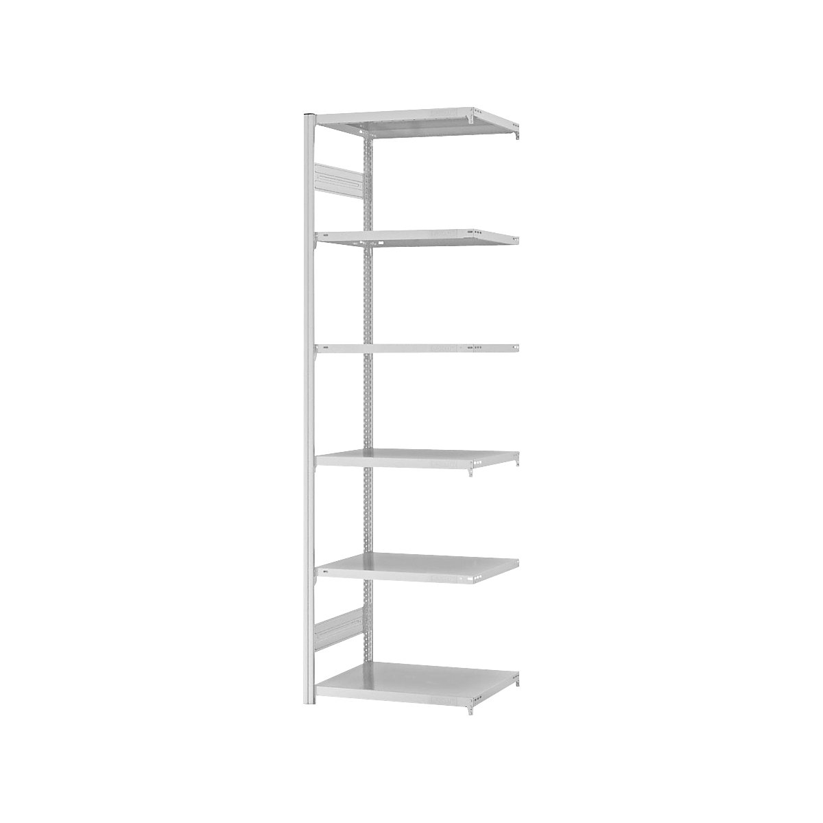 Estantería ensamblable de almacén, RAL 7035, construcción ligera &ndash; eurokraft pro