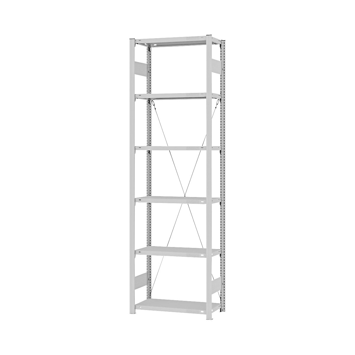 Estantería ensamblable de almacén, RAL 7035, construcción ligera &ndash; eurokraft pro