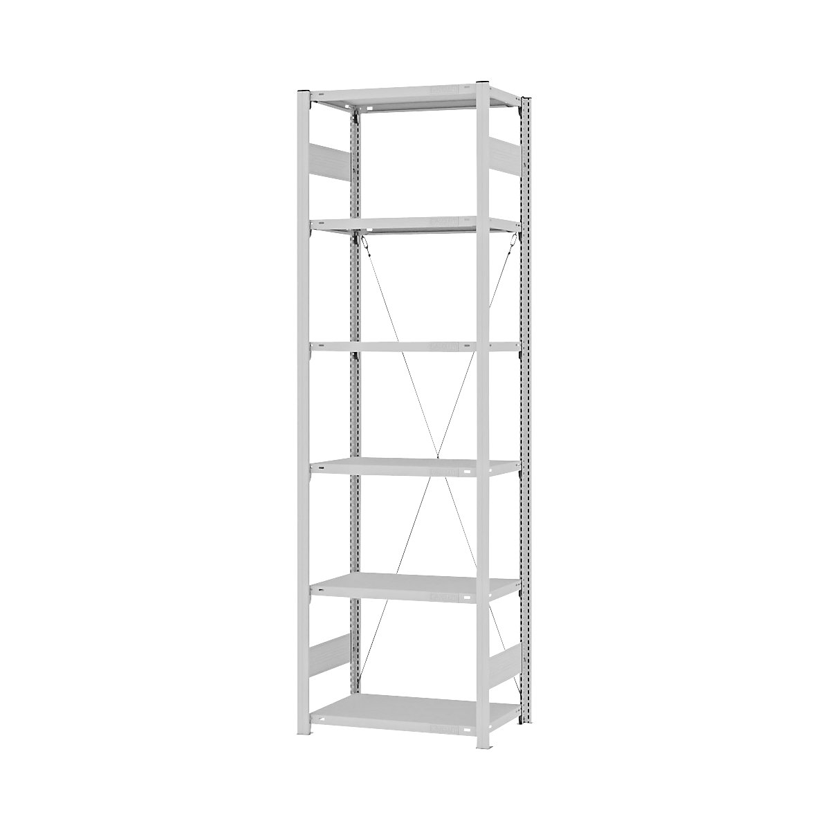 Estantería ensamblable de almacén, RAL 7035, construcción ligera &ndash; eurokraft pro