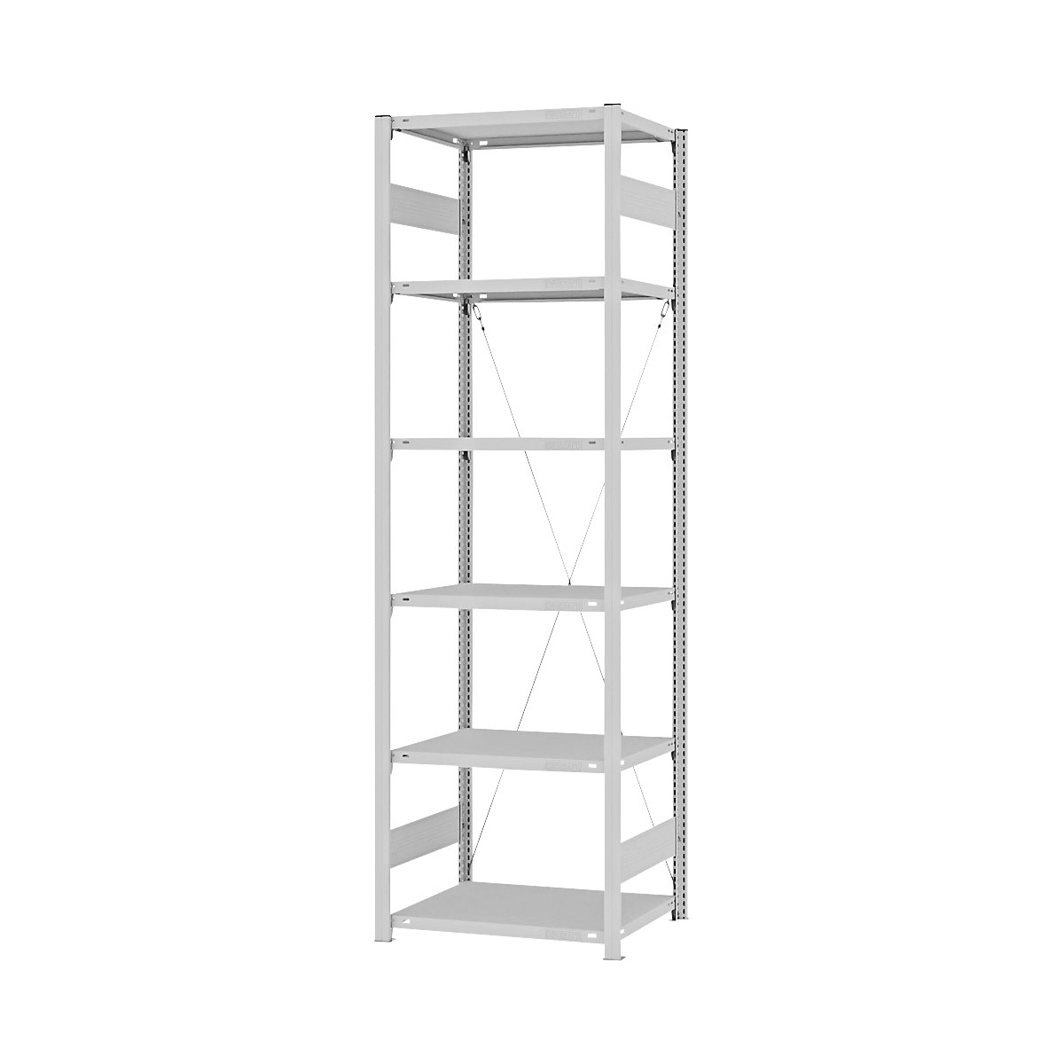 Estantería ensamblable de almacén, RAL 7035, construcción ligera &ndash; eurokraft pro