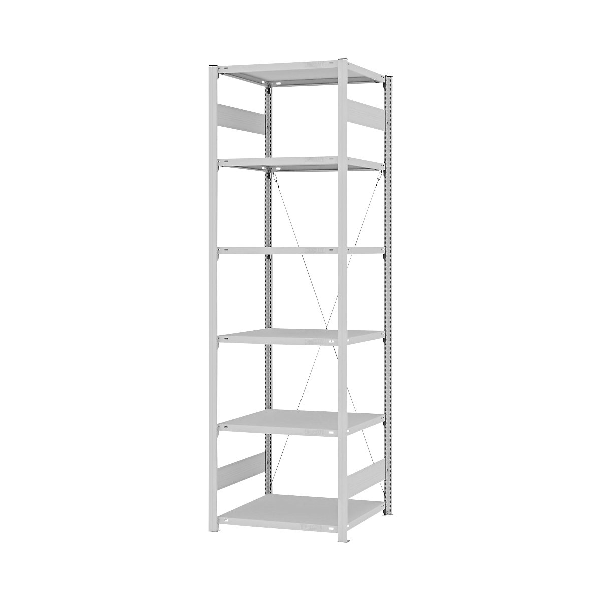 Estantería ensamblable de almacén, RAL 7035, construcción ligera &ndash; eurokraft pro