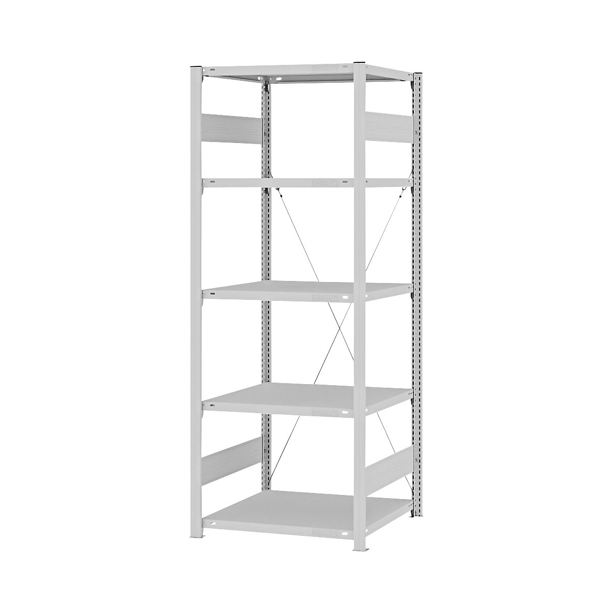 Estantería ensamblable de almacén, RAL 7035, construcción ligera &ndash; eurokraft pro