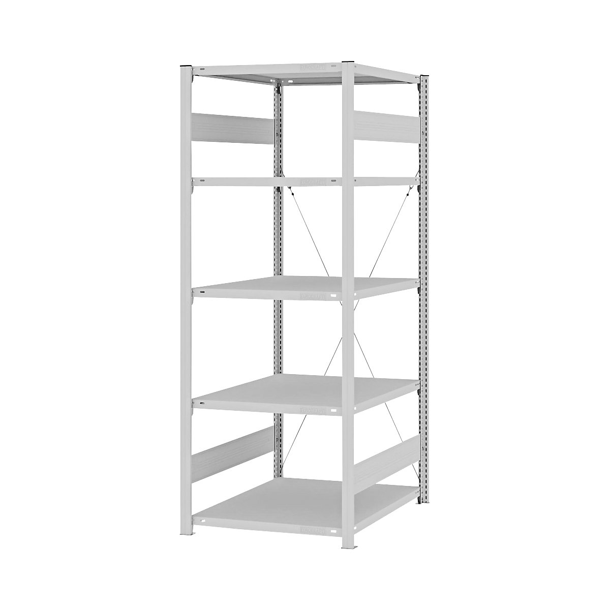 Estantería ensamblable de almacén, RAL 7035, construcción ligera &ndash; eurokraft pro