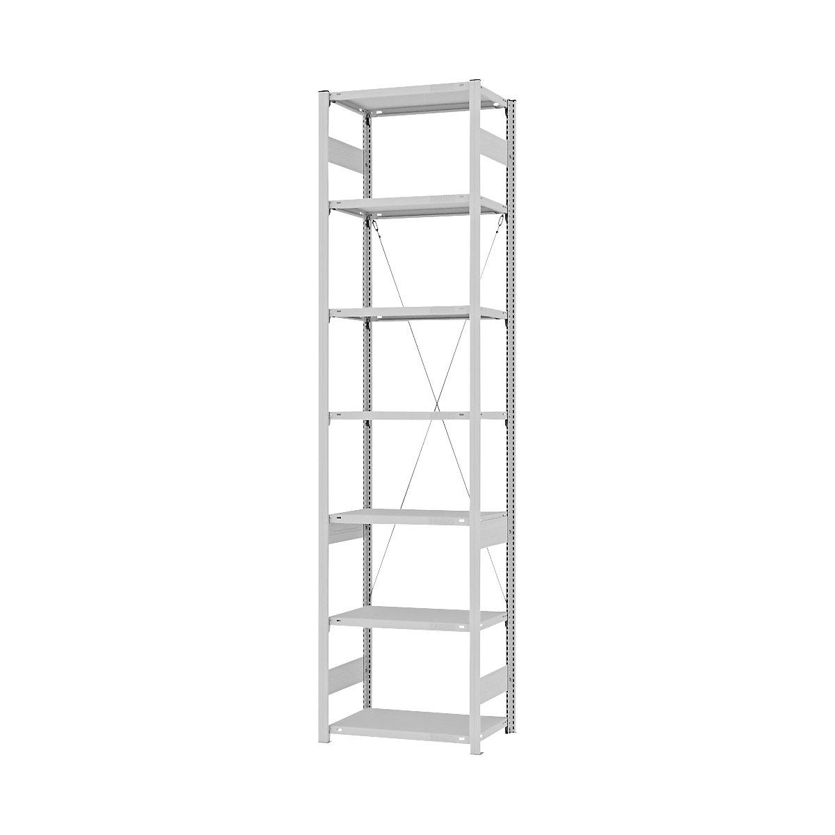Estantería ensamblable de almacén, RAL 7035, construcción ligera &ndash; eurokraft pro