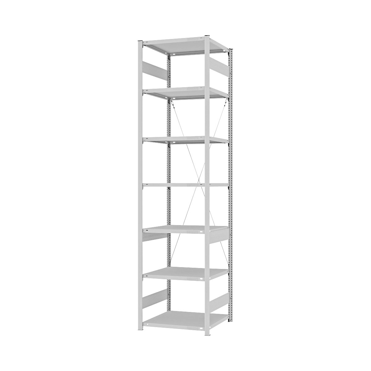 Estantería ensamblable de almacén, RAL 7035, construcción ligera &ndash; eurokraft pro
