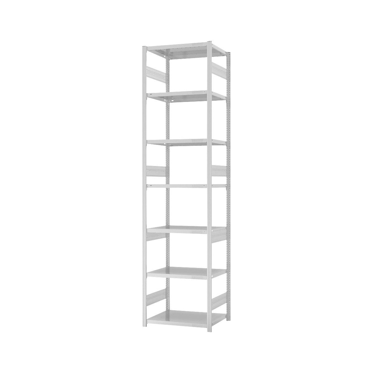 Estantería ensamblable de almacén, RAL 7035, construcción pesada &ndash; eurokraft pro