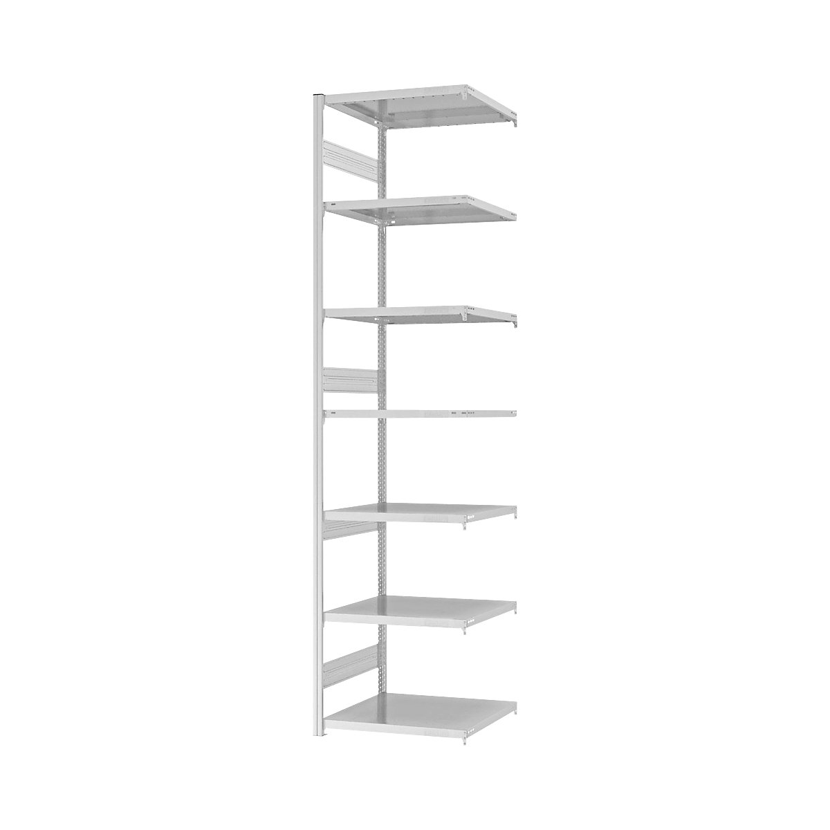 Estantería ensamblable de almacén, RAL 7035, construcción pesada &ndash; eurokraft pro