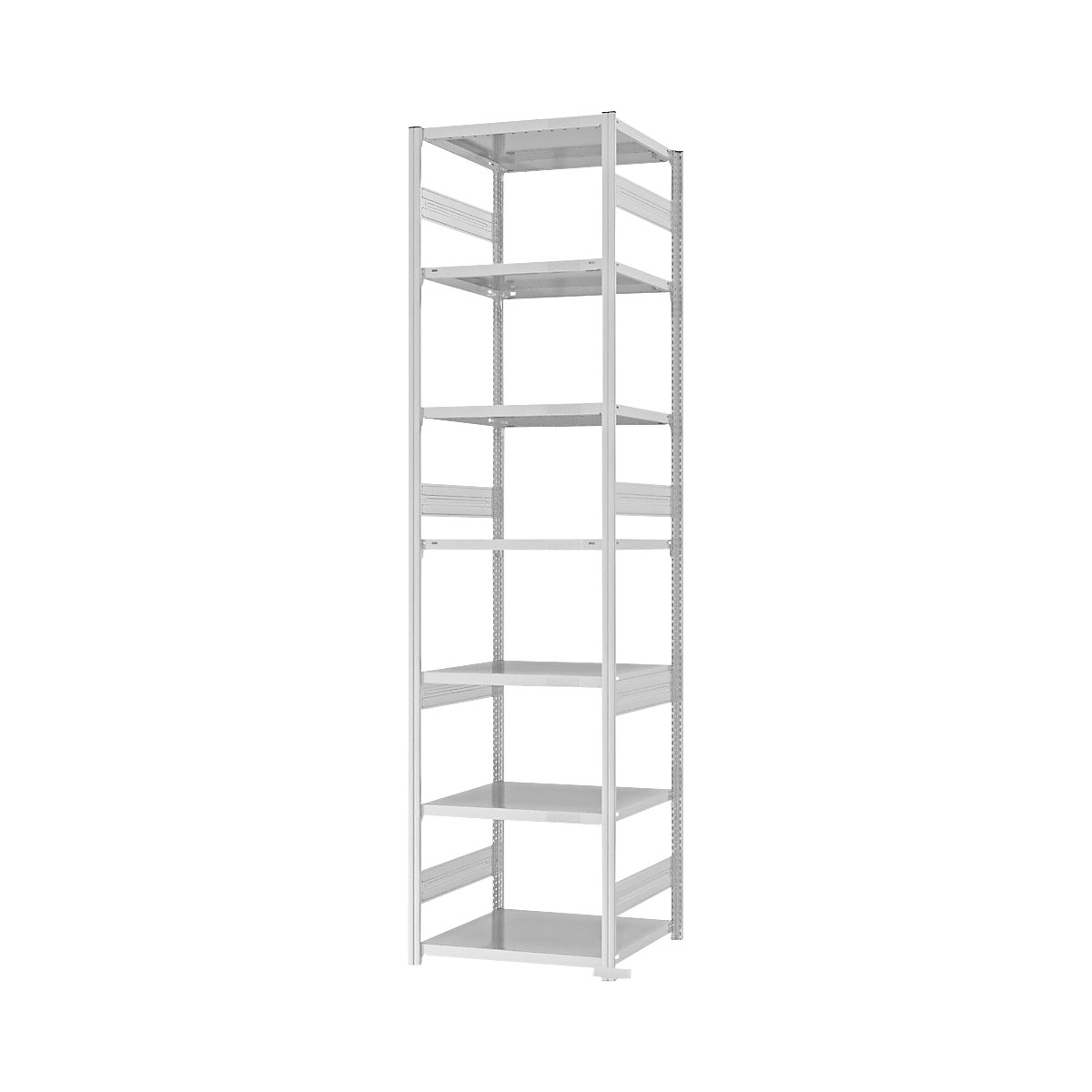 Estantería ensamblable de almacén, RAL 7035, construcción pesada &ndash; eurokraft pro