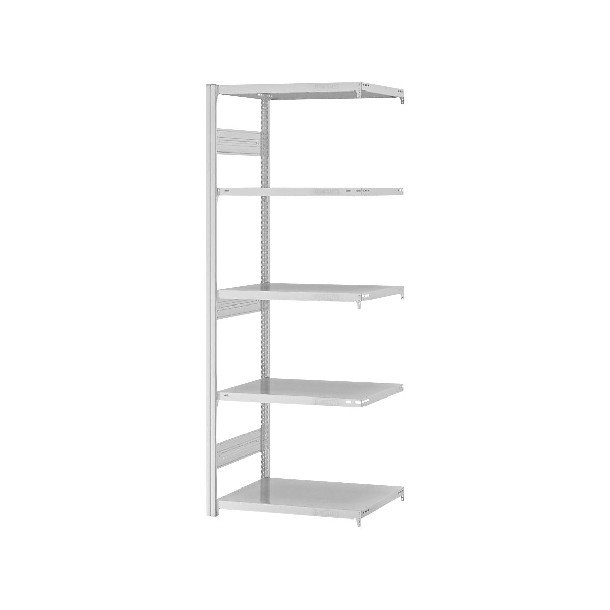Estantería ensamblable de almacén, RAL 7035, construcción pesada &ndash; eurokraft pro